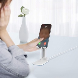 [HH00010819] حامل موبايل مكتبي بزاوية وارتفاع قابلين للتعديل وقابل للطي مناسب لجميع انواع الهواتف