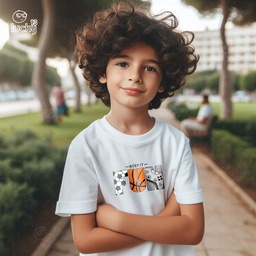  Keep It Fun تيشيرت اطفال قطن باللون الابيض  