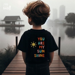 Sunshine تيشيرت اطفال قطن باللون الاسود