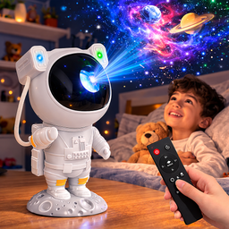 [HH00013357] جلاكسي بروجيكتور شكل رجل فضاء ب 8 الوان مختلفة للفضاء مع ريموت