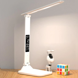 [HH00013385] كشاف مكتب تاتش ب 3 اضاءات مختلفة مزود بساعة رقمية قابل للطي