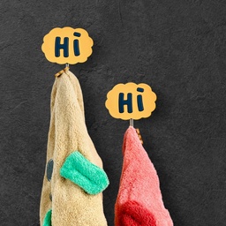 [HH00013580] طقم هوك 2 قطعة لتعليق الكابات والاكسسوارات مزين بكلمه هاي