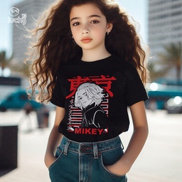 Mikey تيشيرت اطفال قطن باللون الاسود