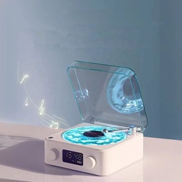 [HH00014985] بلوتوث سبيكر على شكل مشغل اسطونات ريترو وإضاءة ساحرة