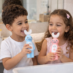 [HH00015052] U فرشة أسنان كهربائية للأطفال بتصميم كرتوني على شكل حرف