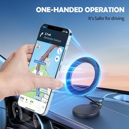 [HH00015892] حامل موبايل مغناطيسي معدني قابل للطي والدوران 360 درجة لتابلوه السيارة