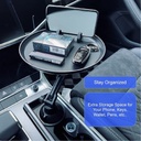 صينية وحامل طعام للسيارة تدور 360 درجة لتناول الطعام والحفاظ علي نظافة السيارة