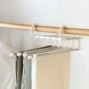 شماعة ذكية معدنية لتنظيم البناطيل والطرح والملابس لتوفير المساحة