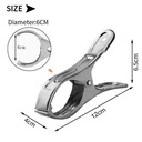 مشابك نشر البطاطين جامبو استانلس 6 قطع