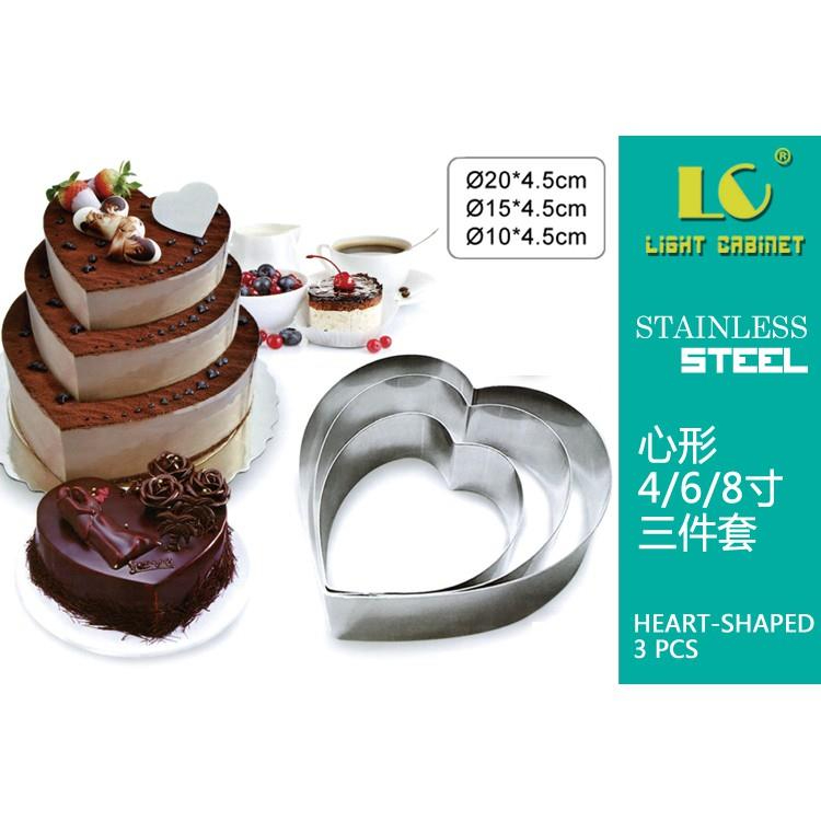 طقم قوالب صنع كيك من الاستانليس بأشكال واحجام مختلفة