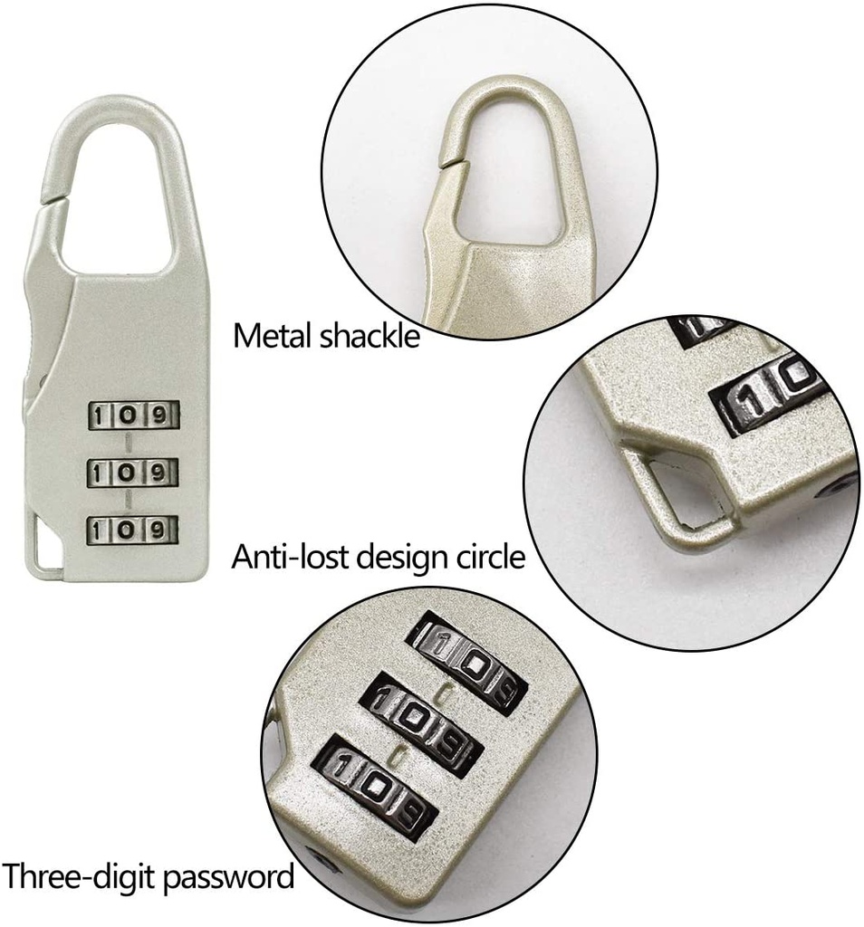 قفل رقمي بكلمة سر لشنط السفر بدون مفاتيح