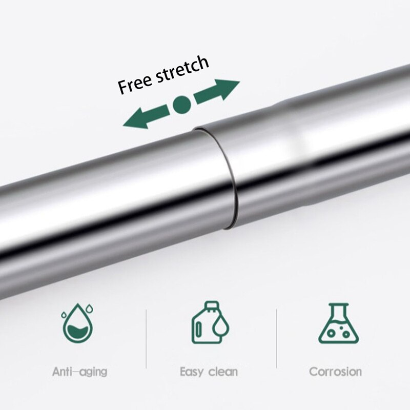 ماسورة استانليس قابلة لتعديل الطول للستائر وتعليق الملابس متعددة الاستخدام