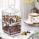 بونبونيرة 3 دور لتقديم الكاندي والمكسرات قابلة للفصل بغطاء للحفاظ علي المحتويات