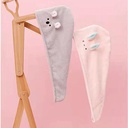 بونيه شعر مايكروفايبر  لتجفيف الشعر اسرع بدون هيشان باشكال كيوت