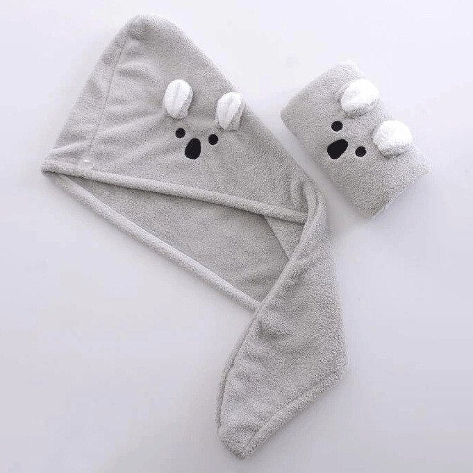 بونيه شعر مايكروفايبر  لتجفيف الشعر اسرع بدون هيشان باشكال كيوت