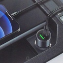 شاحن سيارة سريع مزدوج بمخرجين يو اس بي وتايب سي 42.5 واط