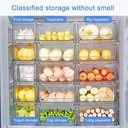 درج ثلاجة بمصفاه منظم وحامل للفواكه والخضروات بغطاء محكم الغلق من الاكليريك الشفاف