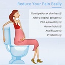 حوض تواليت لعمل حمام دافئ بسهولة لعلاج البو ا سير والتهاب المثانة ولفترة ما بعد الولادة بفتحة لتصريف المياه