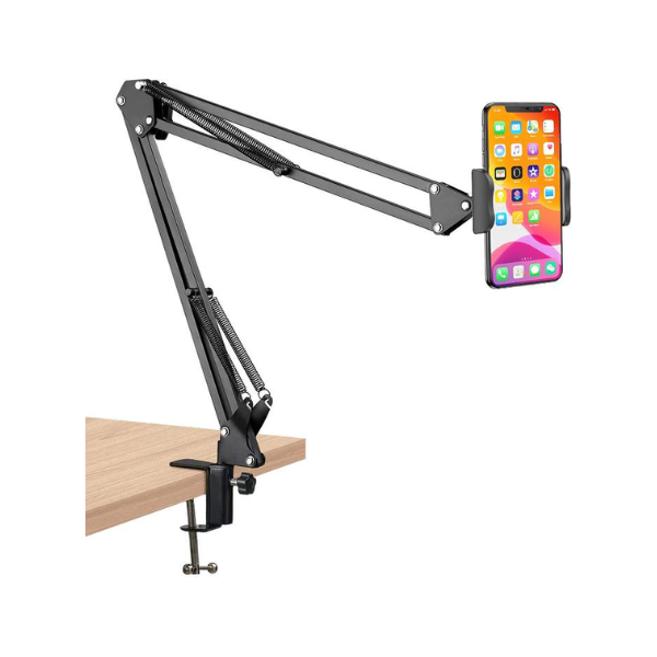 استاند حامل للموبايل والتابلت يثبت علي المكتب والسرير والترابيزة  دوار لسهولة مشاهده الافلام وعمل البت المباشر والمكالمات