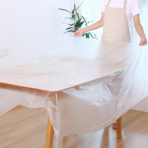 مفرش سفرة بلاستيك قابل لإعادة الاستخدام 10 قطع سهل التنظيف