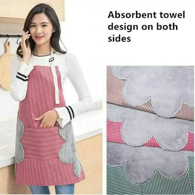 مريلة مطبخ وتر بروف بفوط قطيفة من الجانبين