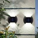 كشاف ليد حائطي يعمل بالطاقه الشمسية ويضئ تلقائيآ في الليل 4 قطع وتربروف للعمل تحت الامطار