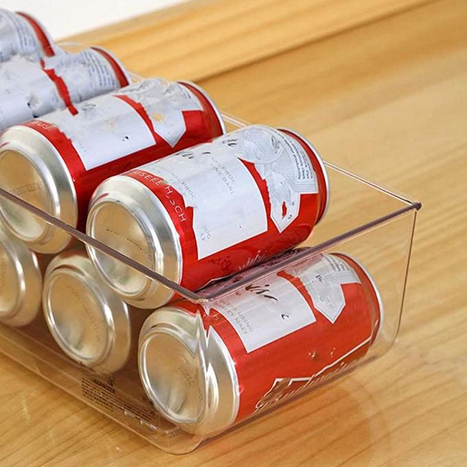 درج ثلاجة منظم للفواكه والخضروات والزجاجات والكانز من الاكليريك الشفاف