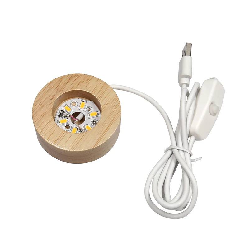 بلورة رجل الفضاء من الكريستال بقاعدة خشبيه مضيئة بوصلة يو اس بي