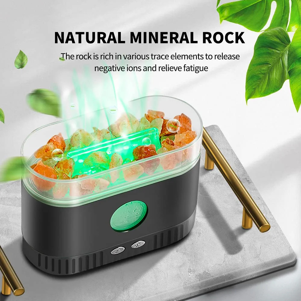 فواحة ملح البحر المضيئة ببخار عطري للمساعدة علي الاسترخاء والهدوء بخزان 200 ملي