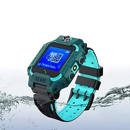 ساعة سمارت وتربروف بكاميرا وميكرفون لتتبع ومراقبة الاطفال وتحديد منطقة امان وجود الطفل والتنبيه عند تخطيها بشاشة 1.44 بوصة