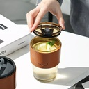 كوب زجاج جلد وشالموه