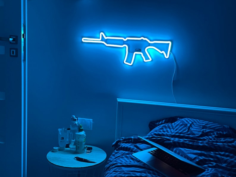 AK47 Gun Neon