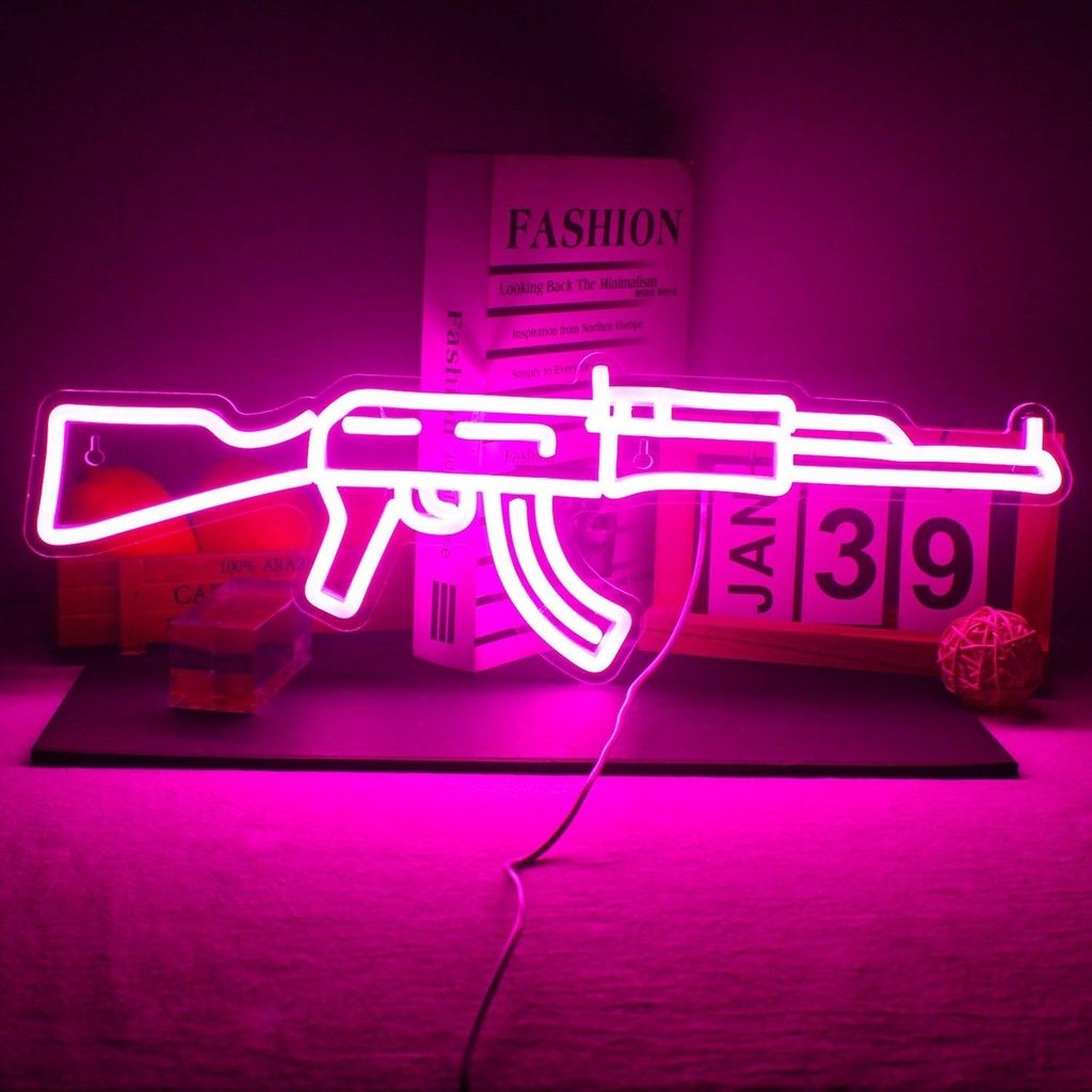AK47 Gun Neon