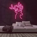 Reindeer neon light sign for wall decoration