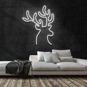 Reindeer neon light sign for wall decoration