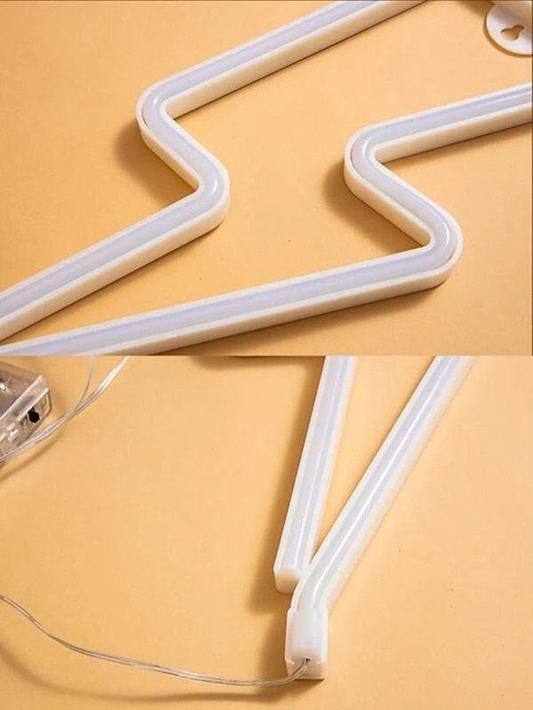 Yellow Neon Lighting Bolt for wall decoration