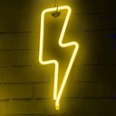 Yellow Neon Lighting Bolt for wall decoration