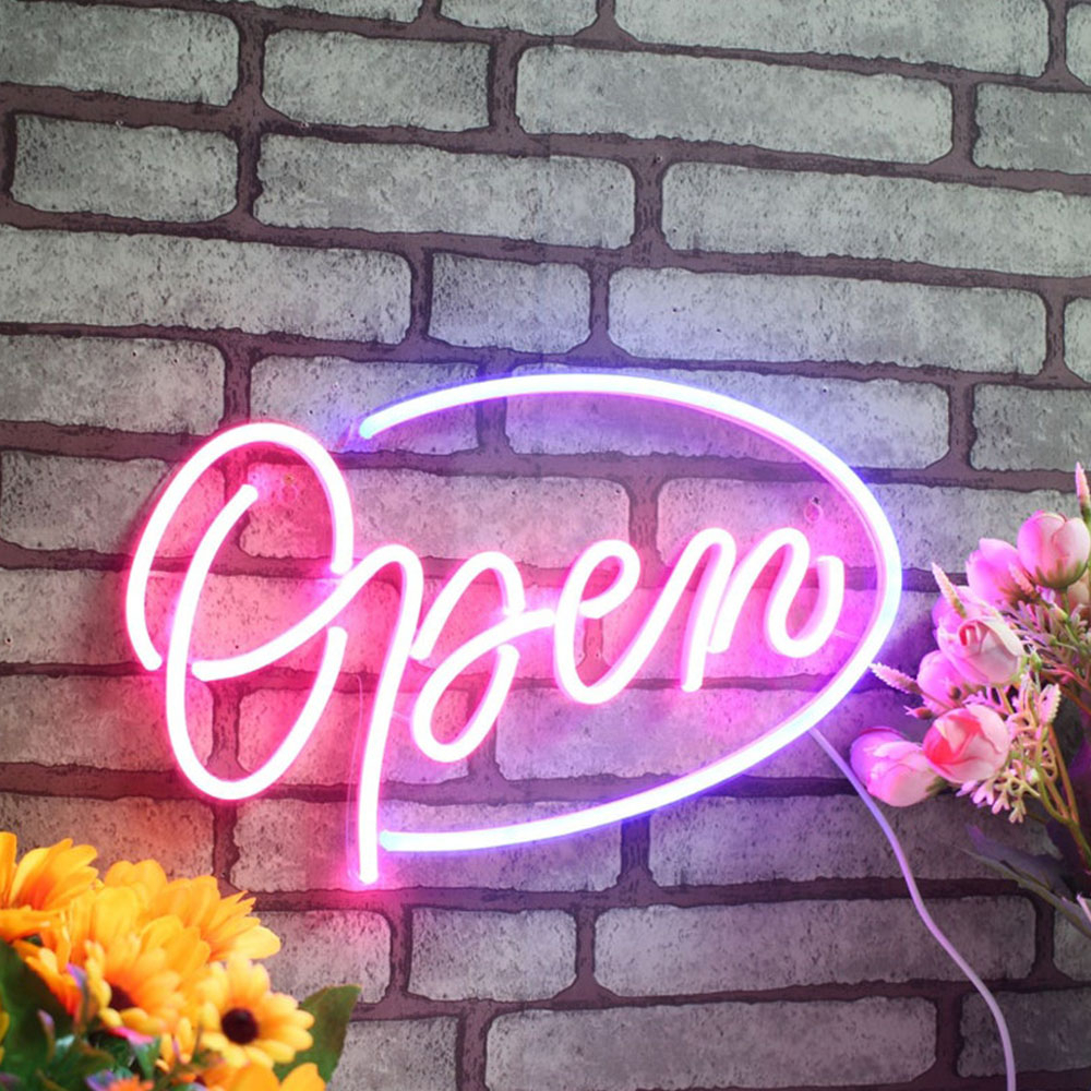 Neon Light wall art Open Shaped