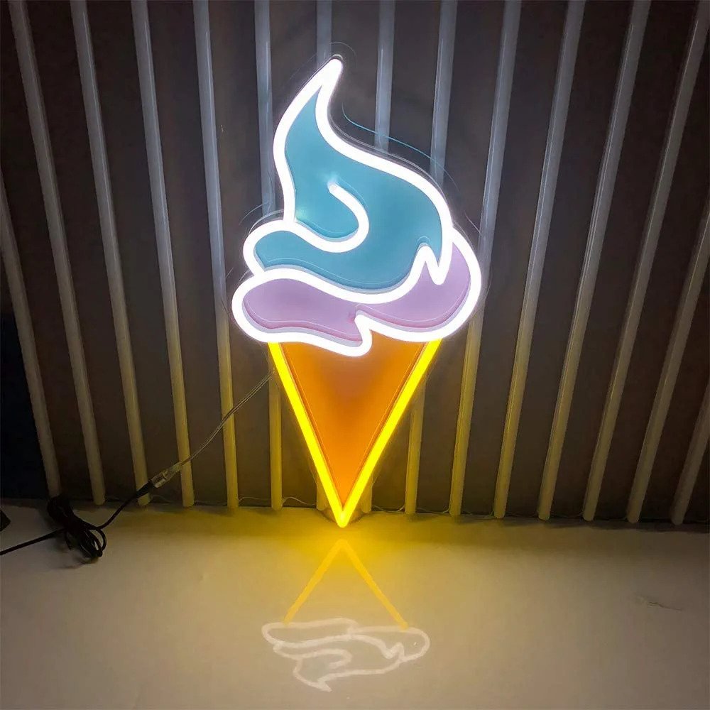 Ice Cream Neon Sign LED with joyful colors