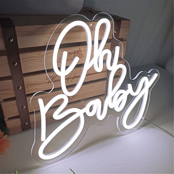 Oh Baby Neon Sign for Wall Decor