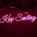 Keep Smiling Pink Neon Sign For Decoration