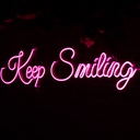 Keep Smiling Pink Neon Sign For Decoration