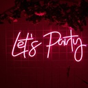 Let's Party Neon Sign For Wall Decor