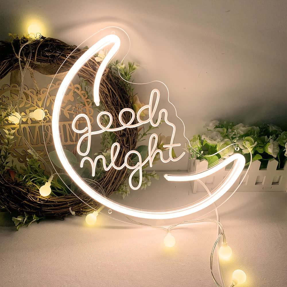 Moon Good Night Neon Signs to decorate your bedroom