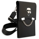 شنطة كتف كارل لاغرفيلد لحمل الموبايل والاساسيات الضرورية مع فتحات للبطاقات والكروت