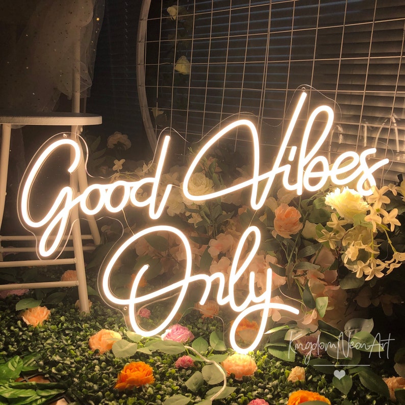 Good Vibes Only Neon Led Light Sign Art Decor