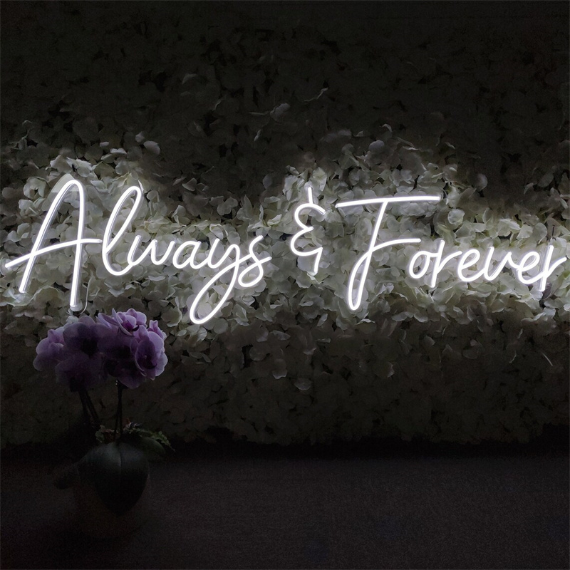 Always &amp; Forever Neon Led Light Sign Art Decor