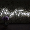 Always &amp; Forever Neon Led Light Sign Art Decor