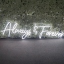 Always &amp; Forever Neon Led Light Sign Art Decor