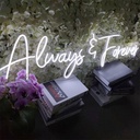 Always &amp; Forever Neon Led Light Sign Art Decor